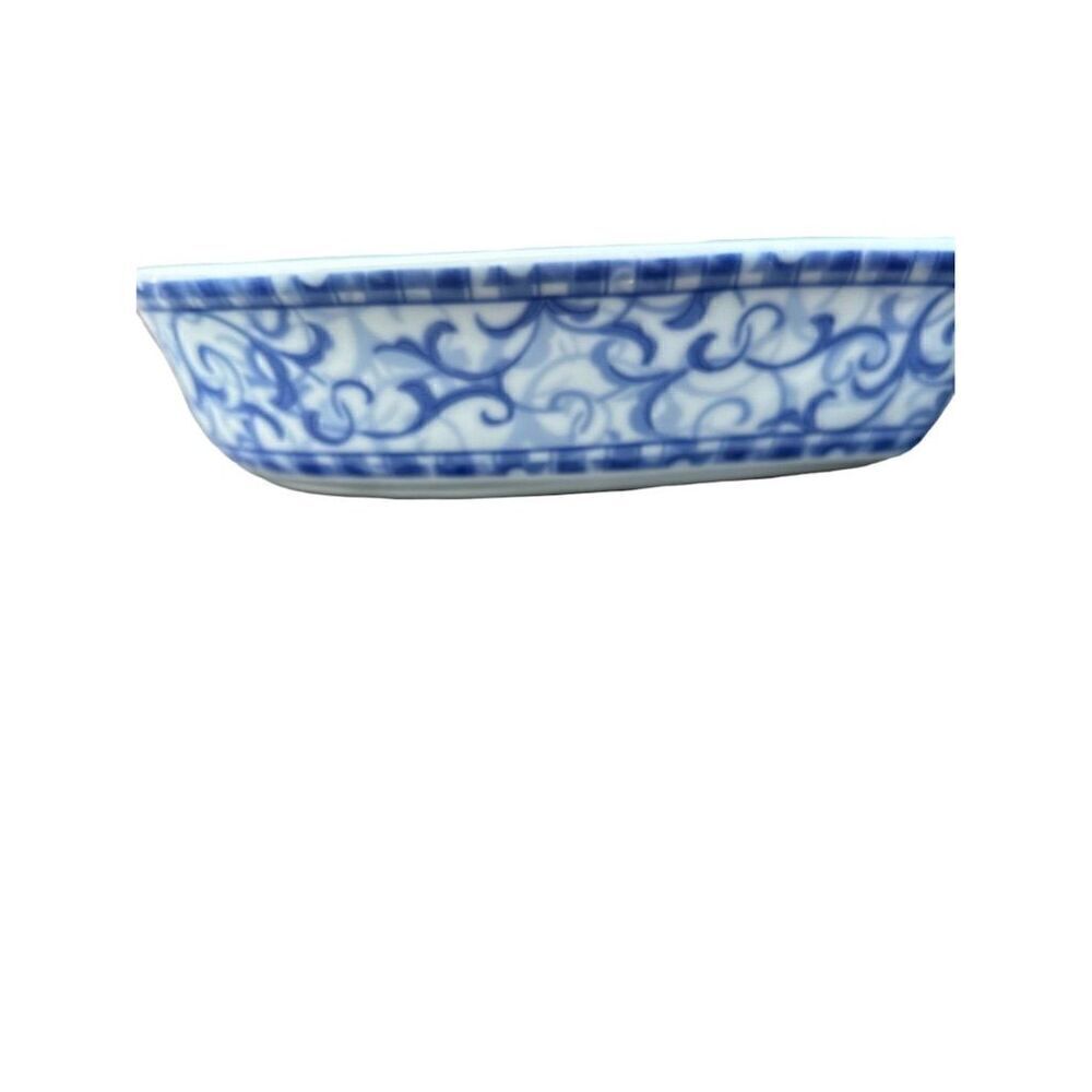 Vintage Oneida Blue Heather Heart Shaped Ceramic Baking Dish 9" - Picture 2 of 3